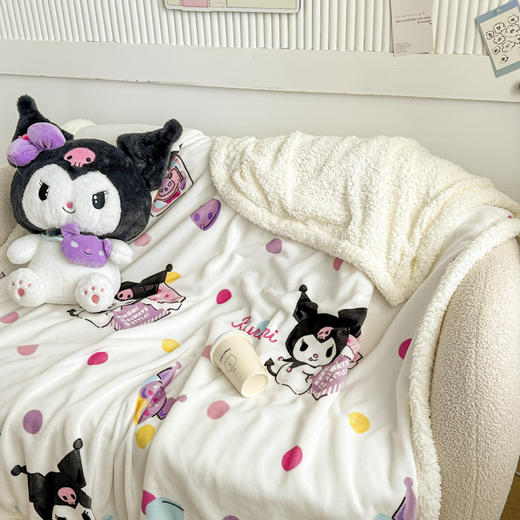 【秋冬必备，A类品质】【柔软亲肤，加厚保暖】秋冬新款三丽鸥helloKitty羊羔牛奶绒毛毯加厚办公室午睡毯小毯子 商品图0