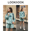 OLrain欧芮儿法式微风蓝卫衣套装女春装2025年新款宽松休闲两件套 商品缩略图3