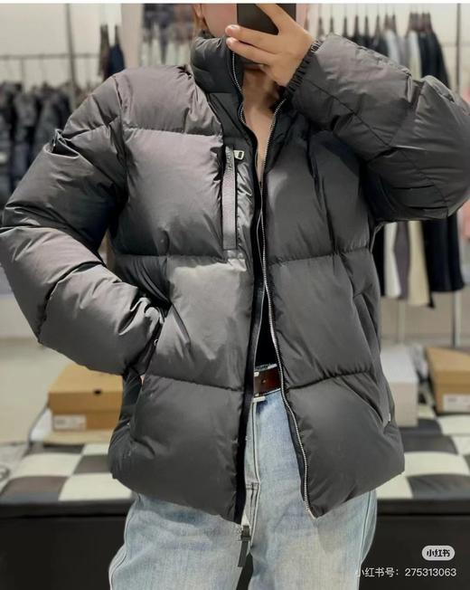 D110734秋冬新款Besbre立领小羊皮防风条羽绒夹克外套男女同款 商品图1