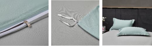 梦洁 60S长绒棉贡缎四件套：沧澜 商品图1