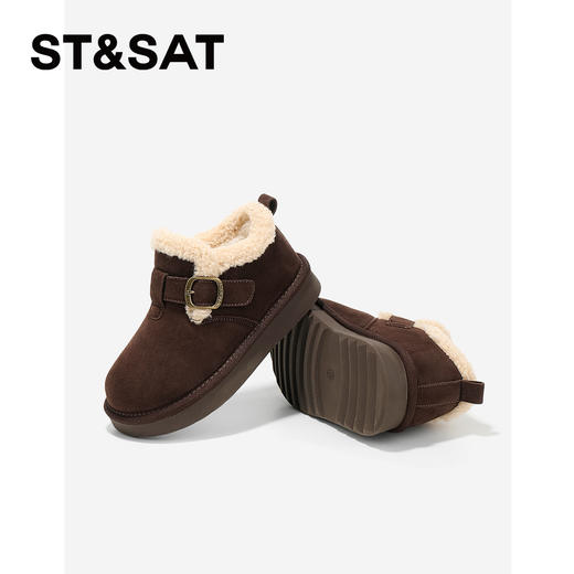 【童鞋】星期六加绒简约复古百搭男女童雪地靴SSD4192L1V 商品图6