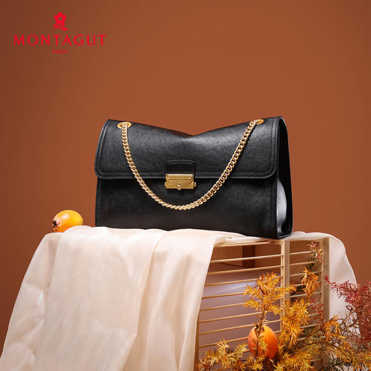 梦特娇女包新款简约大容量链条包腋下包通勤高级感休闲单肩包牛皮女士斜挎包 商品图14