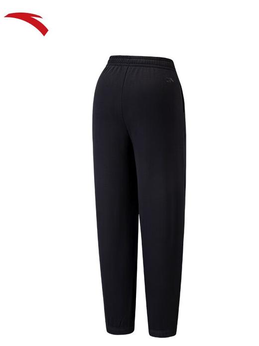 安踏加绒针织运动裤 女秋冬新款高腰宽松保暖收口休闲卫裤162548304N 基础黑-3 商品图1