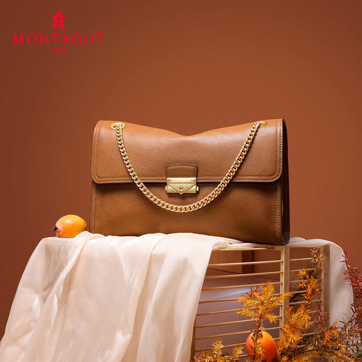 梦特娇女包新款简约大容量链条包腋下包通勤高级感休闲单肩包牛皮女士斜挎包 商品图12