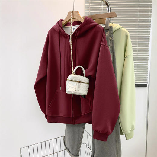秋冬季棉质卫衣外套 多色连帽美式休闲百搭外套 商品图1