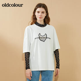 oldcolour春秋季商场同款白色通勤百搭气质长袖T恤女N32023242