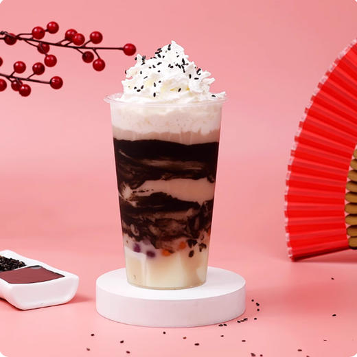 黑芝麻糊酱(8.0)500g即食纯黑芝麻酱饮品抹壁奶茶店专用烘焙原料馅料糊 商品图3