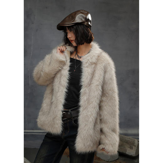 气质仿狐狸毛立领外套-纪念日百货门店同款166643760 商品图1