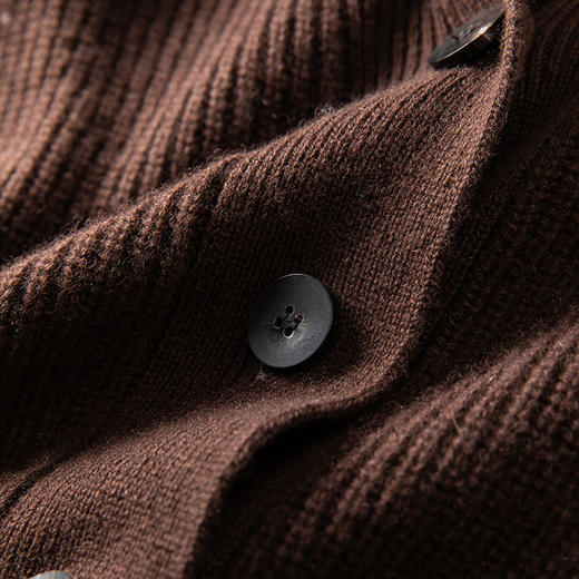 100%山羊绒时尚高领开衫羊绒衫针织外套 商品图4