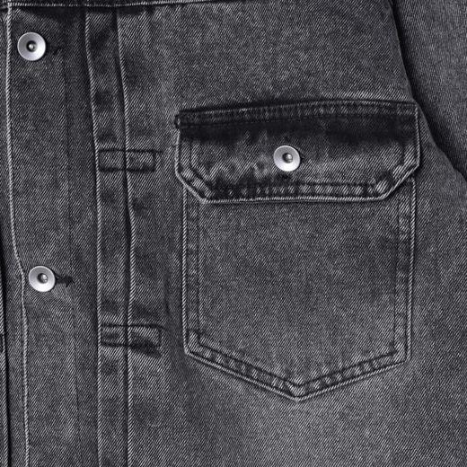 25101SDSA男士秋冬新款痞帅男装简约磨白磨破翻领纽扣夹克外套百搭时尚 商品图3