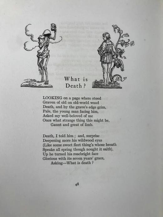 拉克姆签名本！1918年 斯温伯恩《生命之春：儿童诗集》 9幅彩色手工贴图与多幅黑白文间插图 犊皮（vellum）脊精装大16开 商品图13