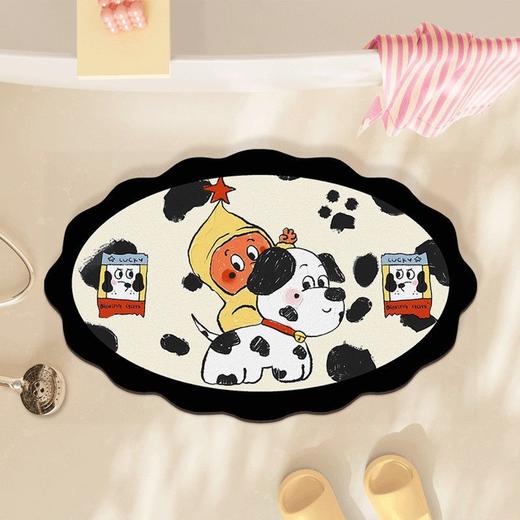 【浴室硅藻泥地垫】吸水防滑速干脚垫 星星人卡通卫生间入户门垫易打理 商品图3