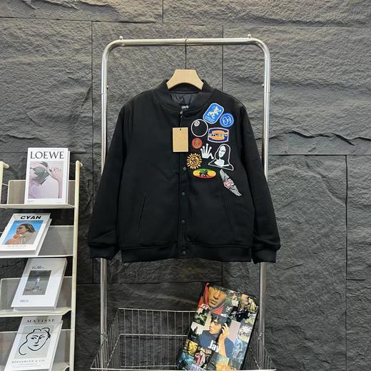 D110705新款徽章贴布刺绣棒球服加棉夹克棉服男女同款 商品图0