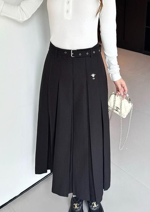 女款腰带中长百褶裙半裙he010 商品图3