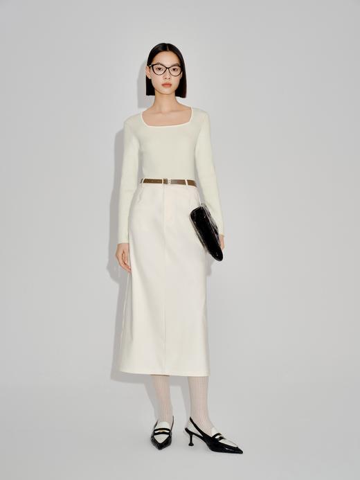 【特惠不退货】伊芙丽百搭醋酸毛衫2024秋装新款1F1230263G 商品图0