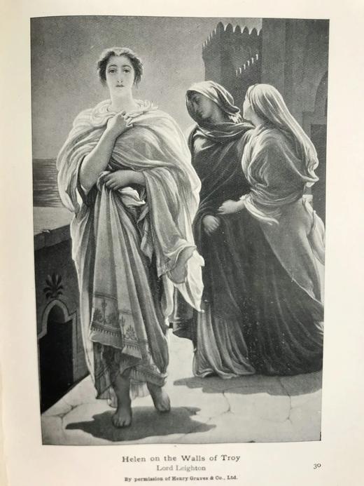 1910年 伊利亚特故事集 16幅插图 漆布精装32开 商品图8