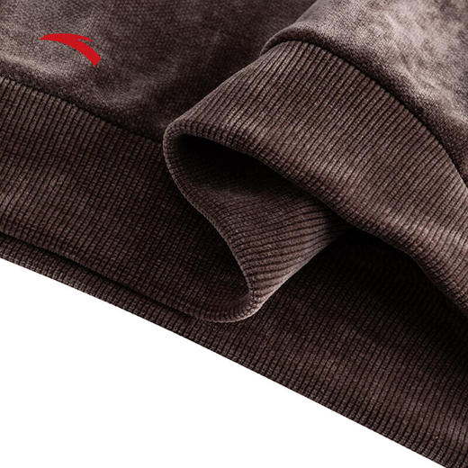 安踏（ANTA）ICONIC潮流信鸽半拉链卫衣女士雪尼尔加绒长袖新款162548715 桂咖色-3 商品图5