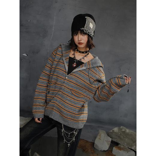 时尚软糯撞色条纹毛衣-纪念日百货门店同款166695851 商品图2