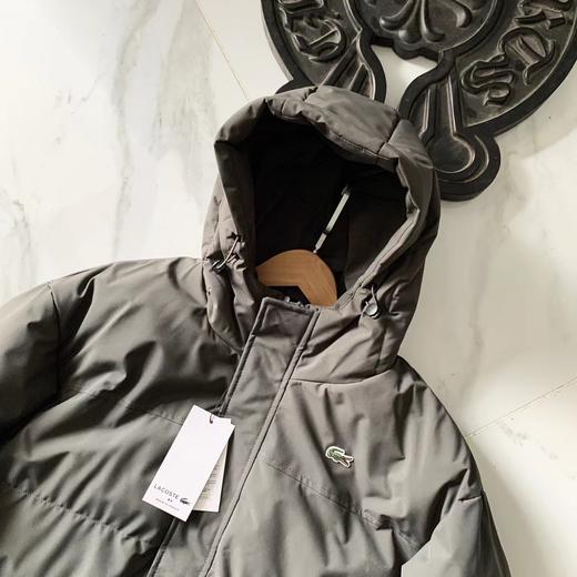 D110788男装黑色宽松休闲中长款立领连帽棉服外套 商品图7