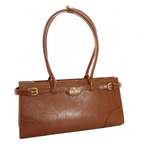 双十一活动【FolliFollie法棍包】抓皱皮纹材料 经典托特包型 通勤约会百搭 商品图4