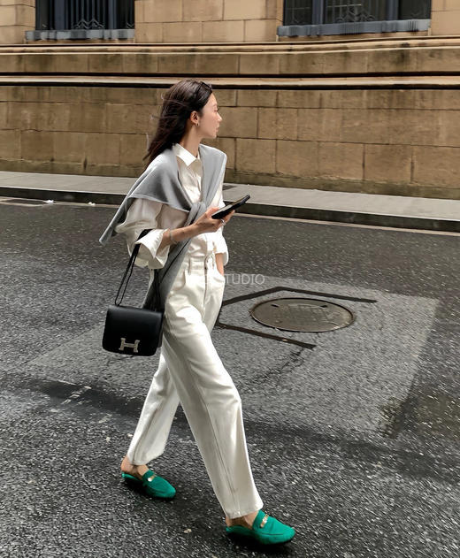 【三色斜字纹纯棉牛仔裤】量身定做纸片人既视感!梨形身材直接封神，进口机器，重工斜字纹编织，辨识度up 商品图2