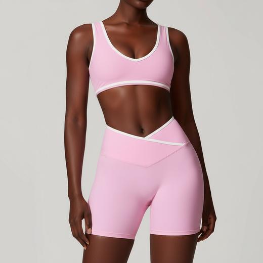 跃牌【安琪拉系列】撞色内衣女瑜伽服普拉提训练上衣显瘦健身文胸运动服WX2501 商品图1