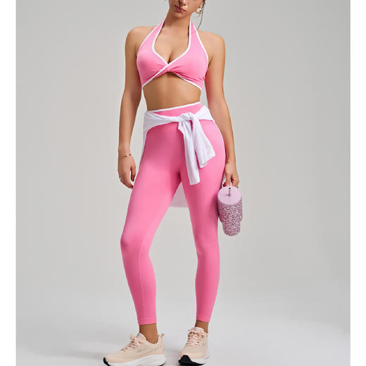 跃牌【安琪拉系列】新款运动文胸瑜伽长裤跑步健身运动服两件套装女WX2493+CK5493 商品图3