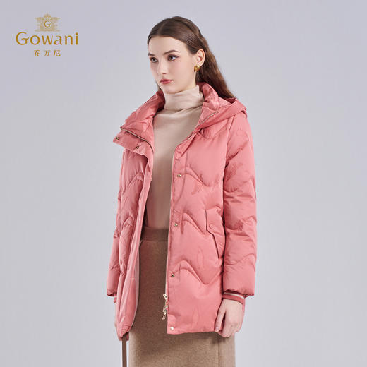 【鹅绒】乔万尼新品羽绒服轻盈保暖连帽减龄羽绒服ET4T006 商品图1