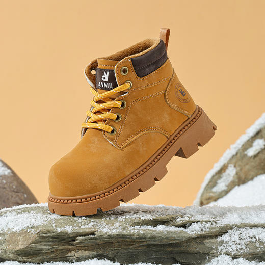 ANNIL/安奈儿童鞋男女童冬季防水马丁靴加绒加厚保暖靴子防滑户外鞋厚底HM5408679 商品图2