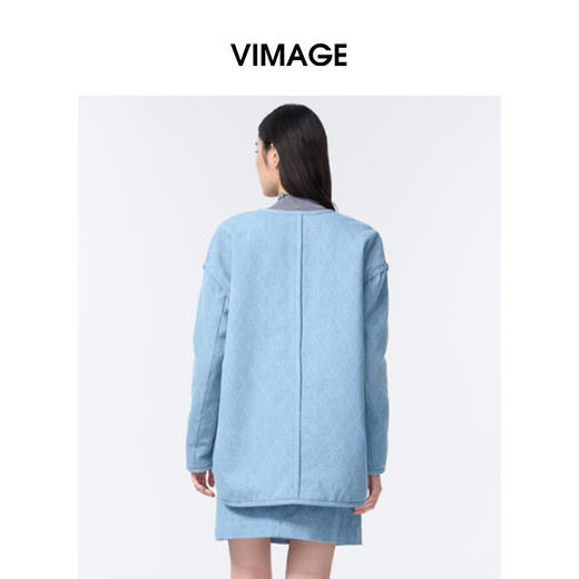 VIMAGE纬漫纪内外可两穿休闲减龄时尚2025冬季新款保暖外套V2403114 商品图4
