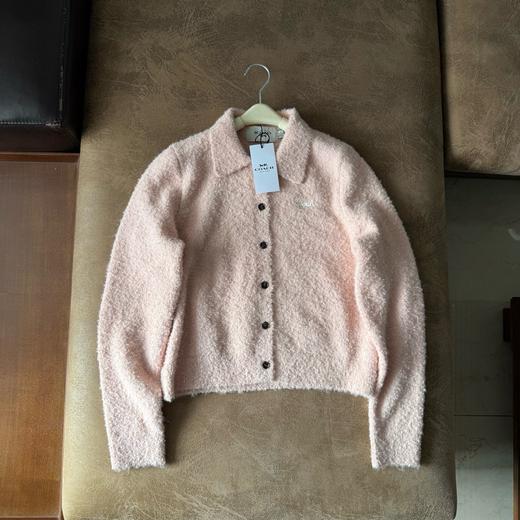 D110793时髦气质软糯翻领女士刺绣短款开衫针织衫 商品图13