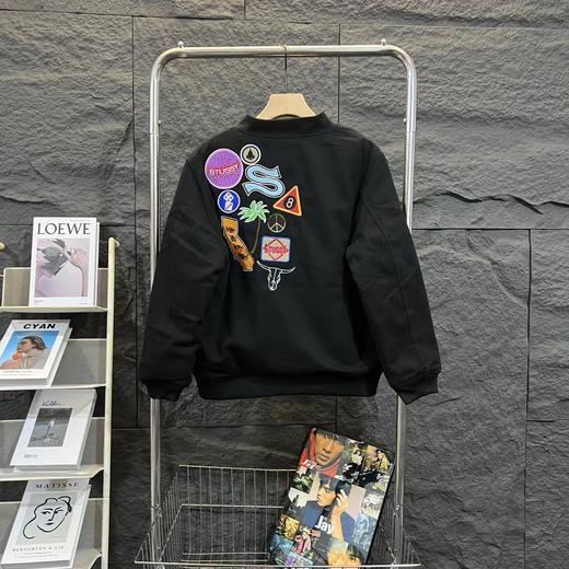 D110705新款徽章贴布刺绣棒球服加棉夹克棉服男女同款 商品图1