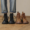 Ech&yolo系带经典款圆头牛皮拼接马丁靴HBP-3827 商品缩略图2