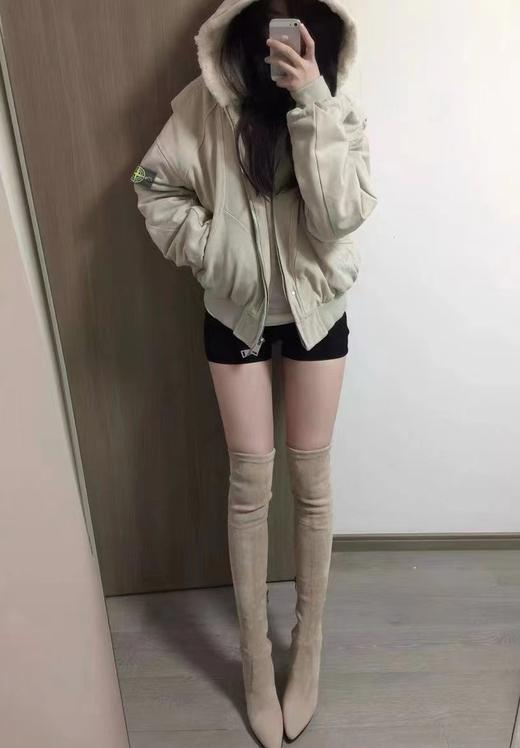 D110738冬季单品水貂绒内里解构连帽棉衣男女同款 商品图2