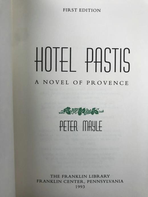 签名首版！彼得·梅尔《茴香酒店》 富兰克林图书馆豪华仿皮本 商品图4