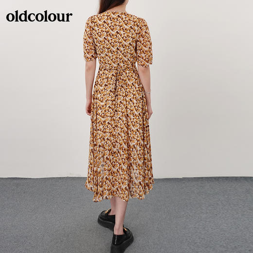 oldcolour夏收腰显瘦法式气质碎花长款连衣裙减龄女N23101330 商品图2