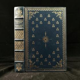 史蒂文森《金银岛》 配彩色插图 富兰克林图书馆豪华皮装本