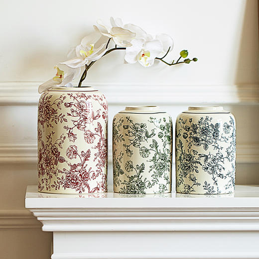 摩登主妇玫瑰假日花瓶客厅插花高级陶瓷摆件乔迁订婚结婚新婚礼物 商品图2