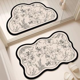 【新升级！高颜值瞬吸地垫！】硅藻泥地垫 浴室防滑垫软垫 轻奢卫生间门口脚垫 洗澡吸水垫