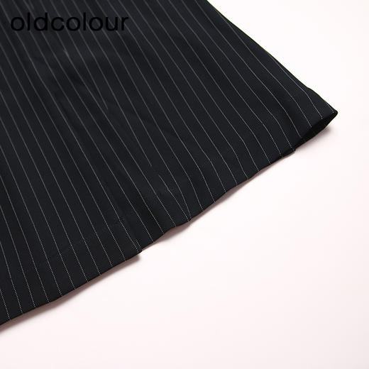 oldcolour欧珂夏季简约休闲气质高级条纹短袖连衣裙女N21101149A 商品图4