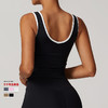 跃牌【安琪拉系列】新款裸感瑜伽背心撞色镂空美背健身服高级女跑步运动内衣BX2502 商品缩略图0