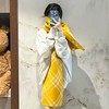 【明星同款❗️黄色格子围巾】经典格纹，织绵均匀细腻，轻薄柔软，不易掉毛，颠覆传统围巾得厚重感，2026冬季新款韩系氛围感保暖格纹围脖秋QQ 商品缩略图2