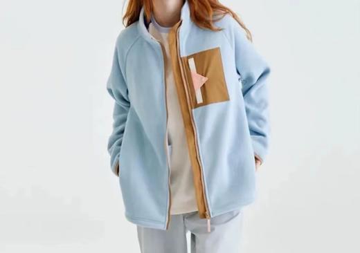 D110799云朵绒摇粒绒外套设计感撞色口袋保暖抓绒衣 商品图7