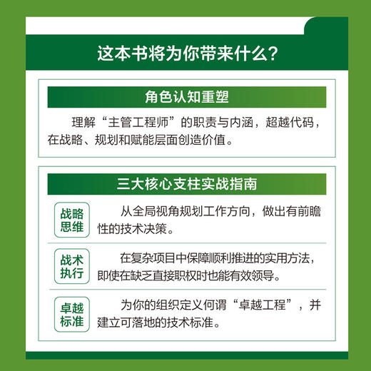 工程师进阶之路：个人贡献者成长与改变指南 主管工程师 职业发展 大局观 执行力 提升力 技术领导力 配有案例 个人发展 商品图1