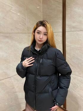 D110734秋冬新款Besbre立领小羊皮防风条羽绒夹克外套男女同款