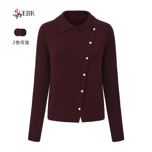 司歌翻领套头长袖毛衣收腰女秋冬G92G3550 商品图2