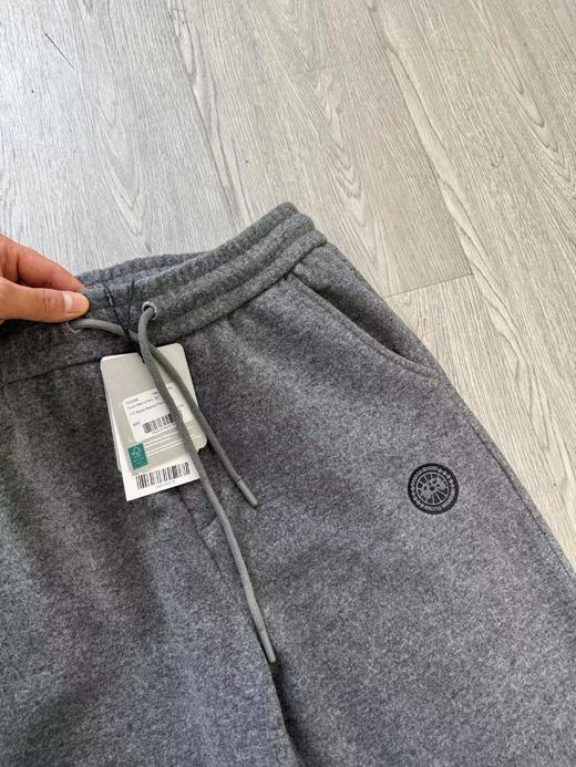 D110771澳毛混纺毛呢加绒香蕉弯刀神裤男士黑标加绒长裤卫裤 商品图14