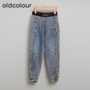 oldcolour欧珂春秋季时尚休闲纯棉锥形水洗牛仔长裤女N33113308 商品缩略图0
