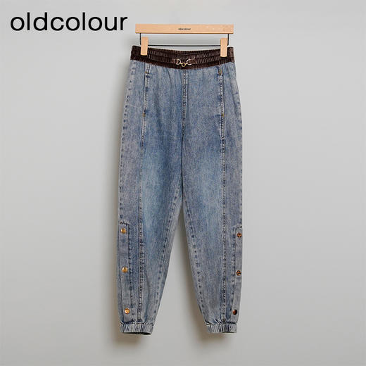 oldcolour欧珂春秋季时尚休闲纯棉锥形水洗牛仔长裤女N33113308 商品图0