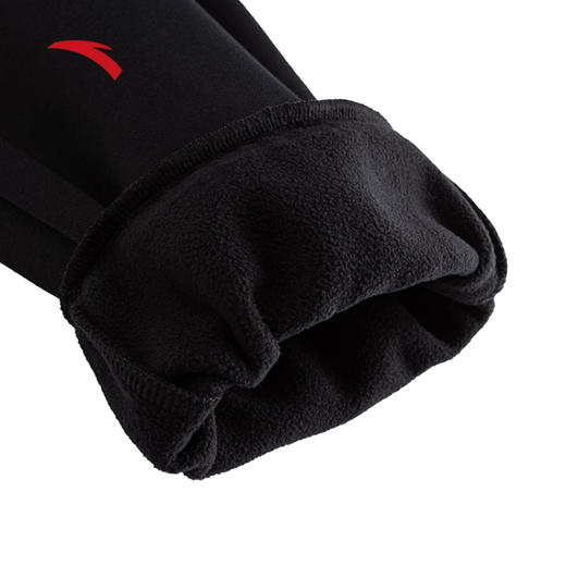 安踏KT加绒运动卫裤男黑色束脚针织长裤子152541301P-1 商品图2